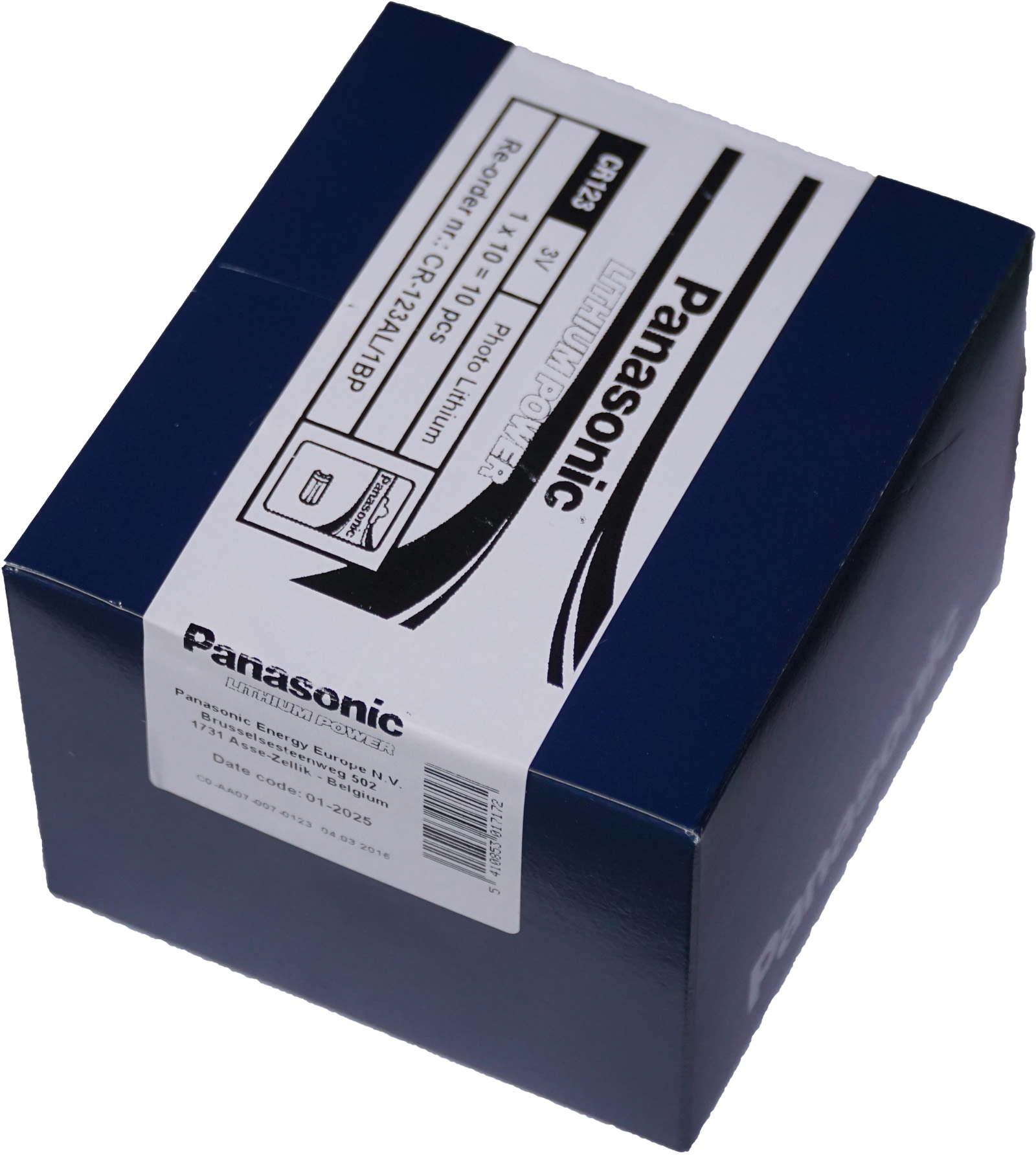 Panasonic-CR123-Lithium-Karton Panasonic CR123 Lithium Batterie