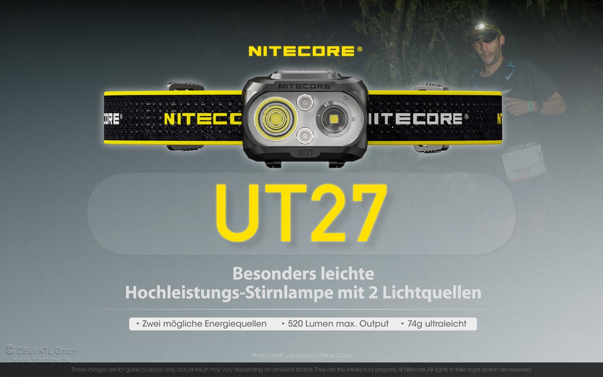 Nitecore UT27 V2 Dual Power Kopflampe