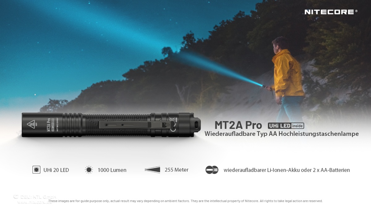 NC-MT2APRO_MT2A_PRO_GE_01 Nitecore MT2A Pro, 1000 Lumen