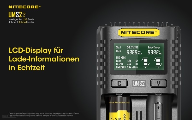 Nitecore-UMS2-7 Nitecore UMS2 2 Schacht USB Ladegerät