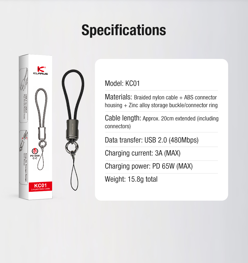 Klarus KC01 USB-C Lanyard