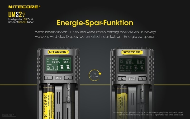 Nitecore-UMS2-9 Nitecore UMS2 2 Schacht USB Ladegerät