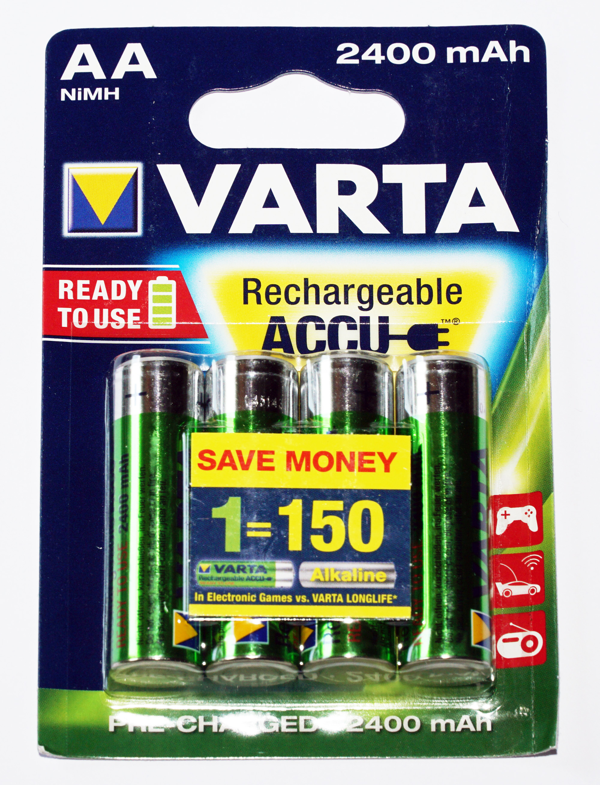 Varta-AA-NiMh VARTA Longlife Accu Ready 2 use NiMh Akku, AA, 2400mAh