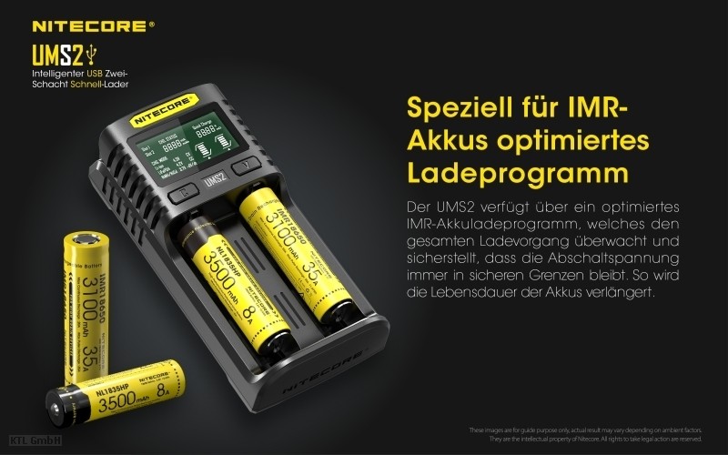 Nitecore-UMS2-6 Nitecore UMS2 2 Schacht USB Ladegerät