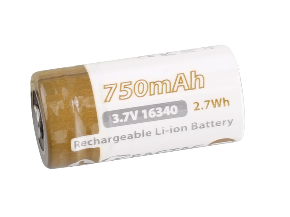 EAGTAC 16340 Lithium Akku, 750mAh, protected